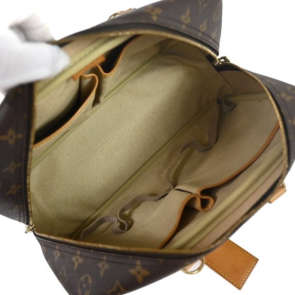 LOUIS VUITTON LV Logo Deauville Hand Bag Monogram Leather Brown M47270 86GA444 - Picture 9 of 16